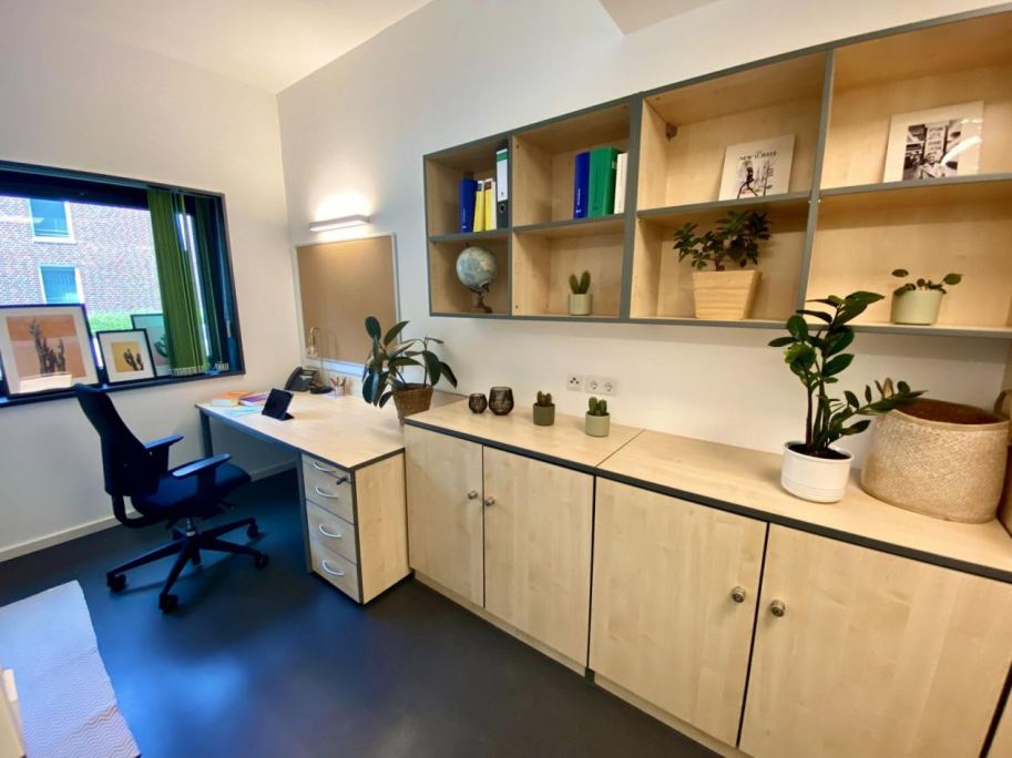 Blick auf die Unterkunft während des Studiums