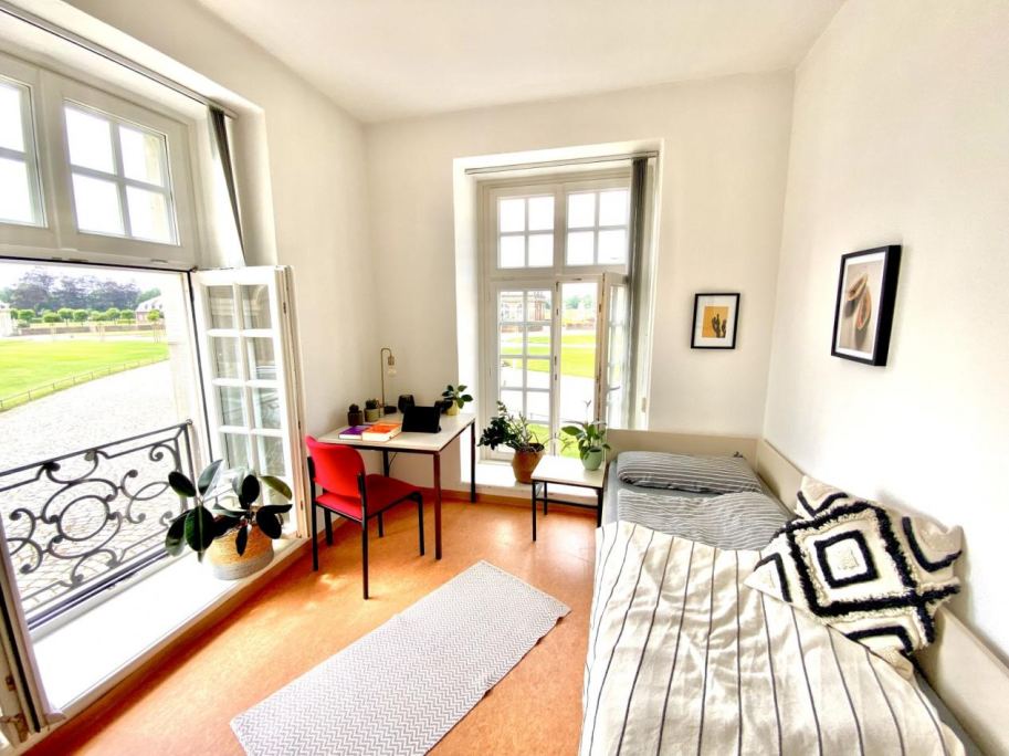 Blick auf die Unterkunft während des Studiums